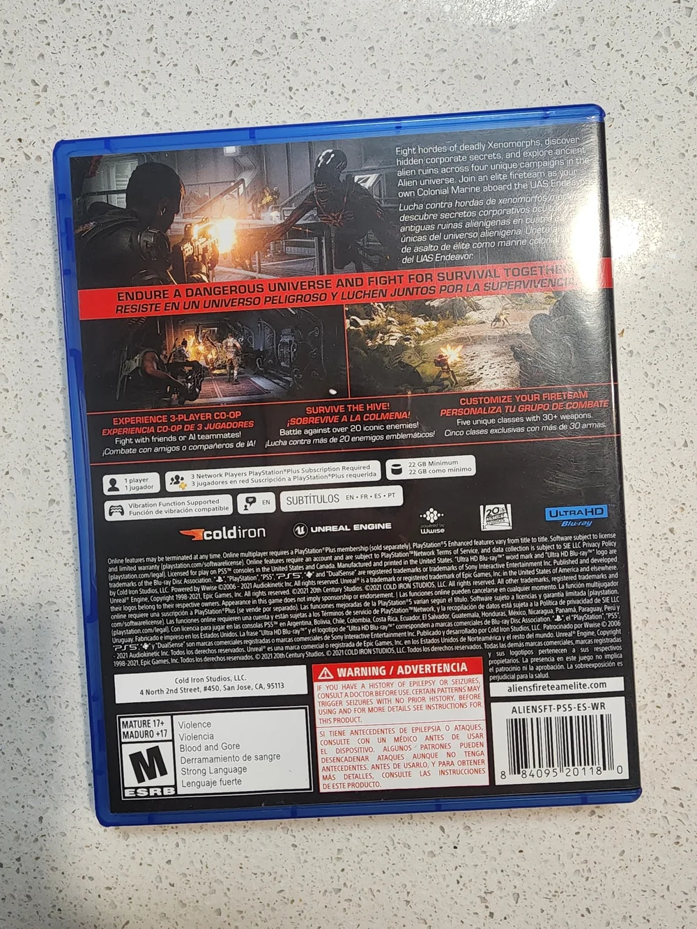 Aliens Fireteam Elite PS5 Video Game